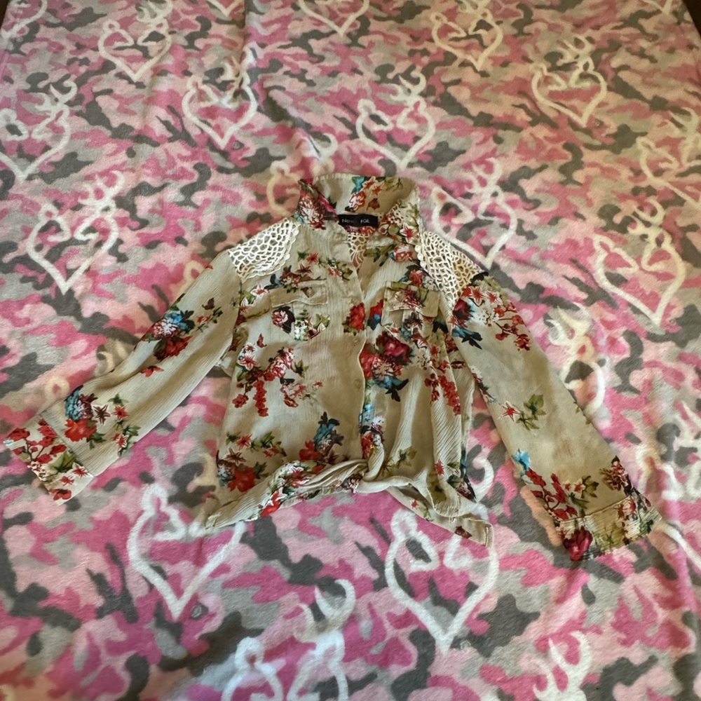 floral button down shirt